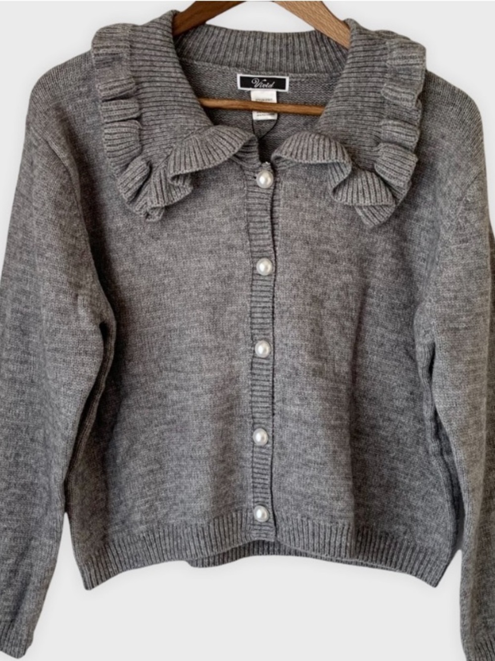 Vivid Bib Collar Cardigan